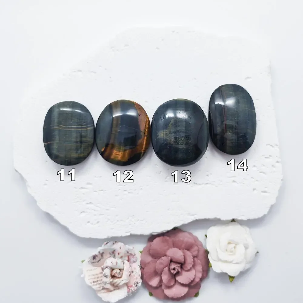 Blue Tiger Eye Palm Stone - Picture 10 of 10